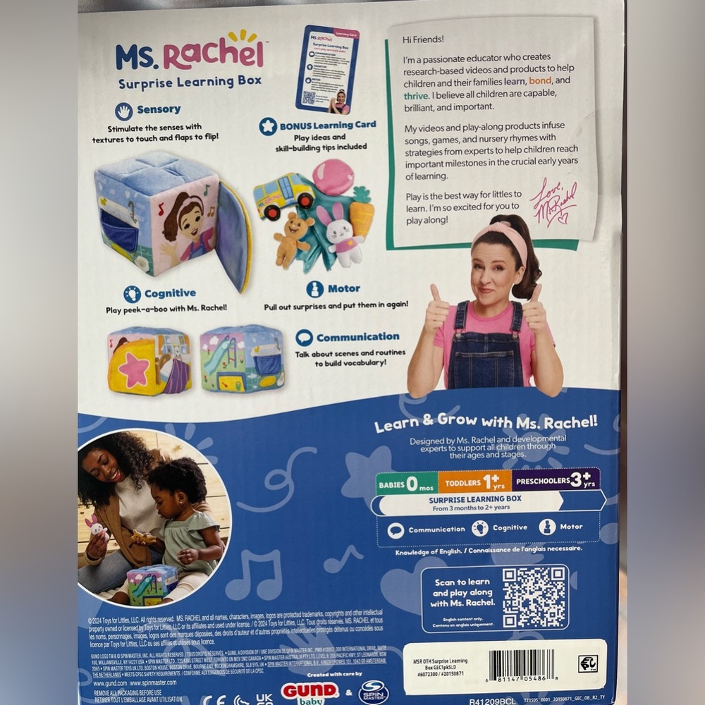 Ms. Rachel Official Surprise Plush Learning Box Age 3 Months to 2+ NEW - Picture 13 of 14